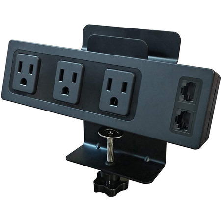 ELECTRIDUCT Universal Desk Power Centers - AC Power, USB & DATA PDC-SW-3P-2DATA-DT